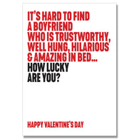 How Lucky Are You Valentines Card